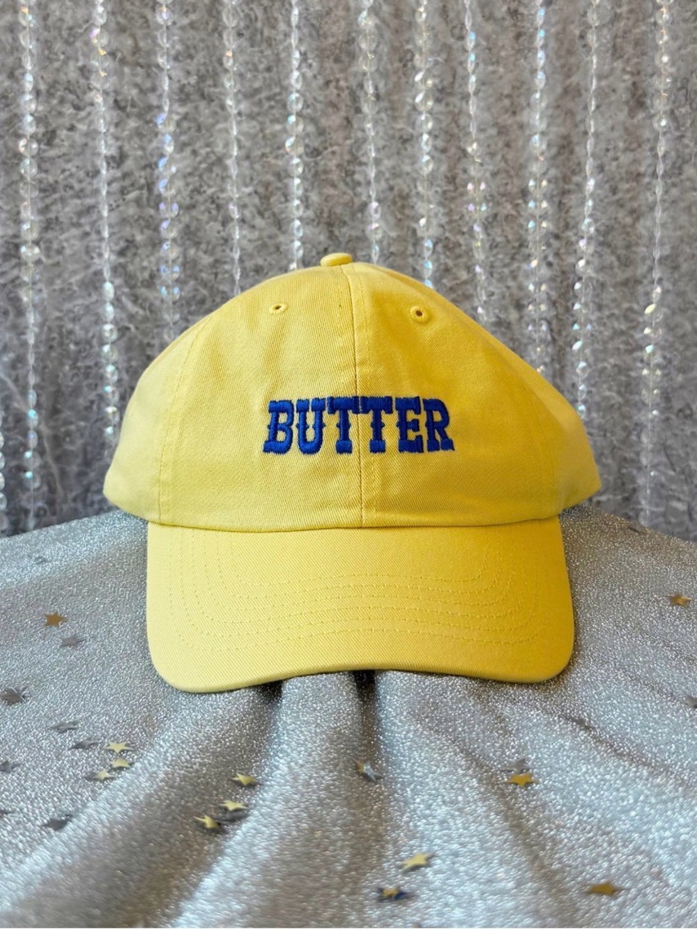 Butter Embroidered Yellow Cap